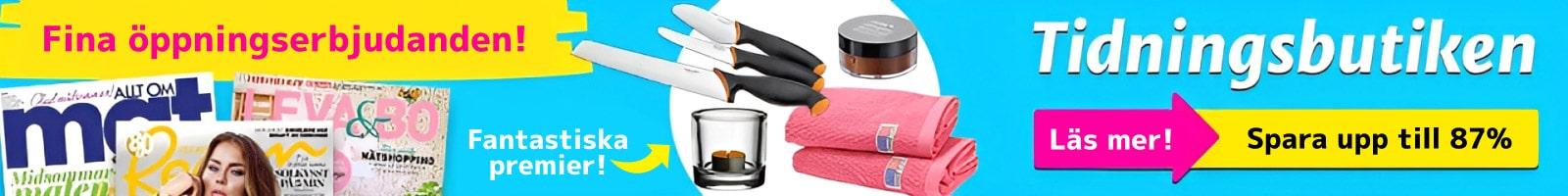 Deal fr&aring;n Tidningsbutiken: Spara upp till 87%